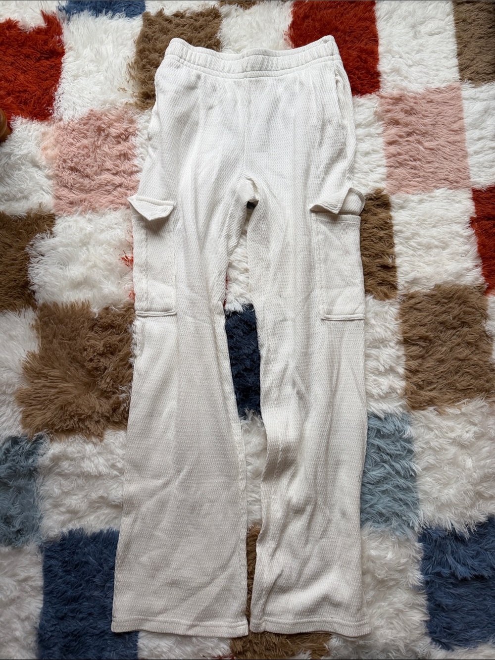 Pink Rose Waffle Knit Lounge Pants